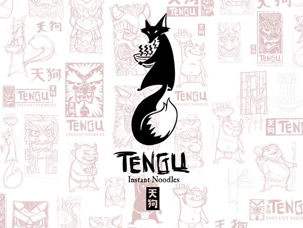 Tengu Logo and Sketches